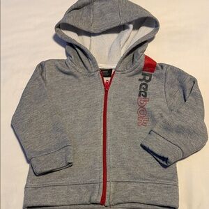 Reebok Kids Hoodie in Gray with Red Details